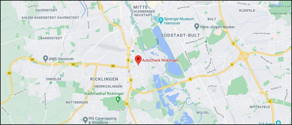 © Google Maps Anfahrtsskizze zum Autocheck Ricklingen